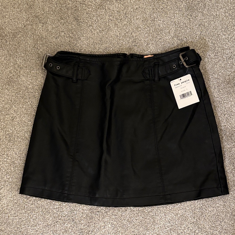 Free People Black Mini Skirt
